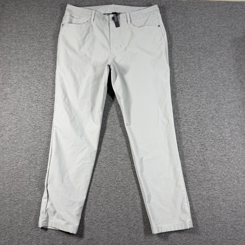 Lululemon ABC Classic-Fit 5 pocket Pant 32L *Utilitech Men 36 Light Grey Stretch